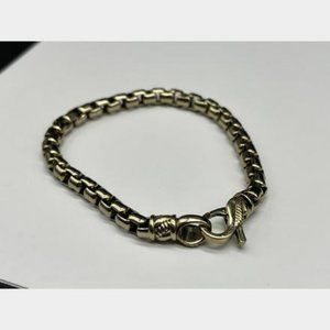 Jai STERLING BRONZE TONE "JAI" CHAIN LINK BRACELET